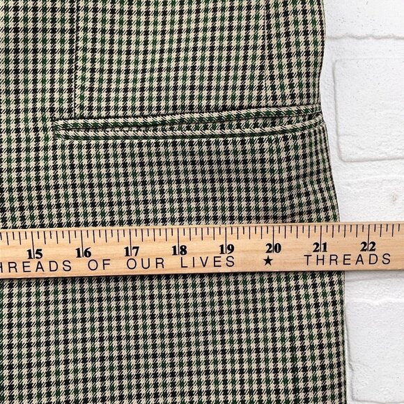 Oradinum Blazer Men 44 Tan Green Houndstooth Double Breasted Polyester Romainia‎ - Picture 12 of 16